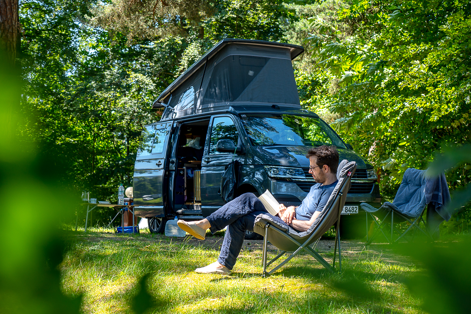 Camping car au camping Lefébure d'Orbey